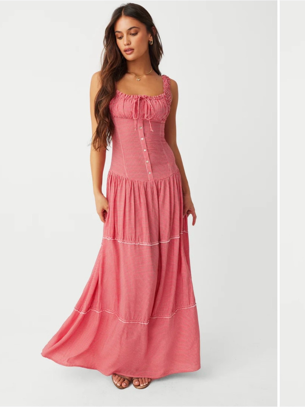 Frankies Bikinis Christabelle Ruffle Maxi Dress - Picture 2 of 3